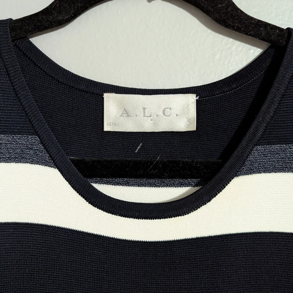 A.L.C. Huntington Striped Dress Navy & White Women's S Sailor Preppy